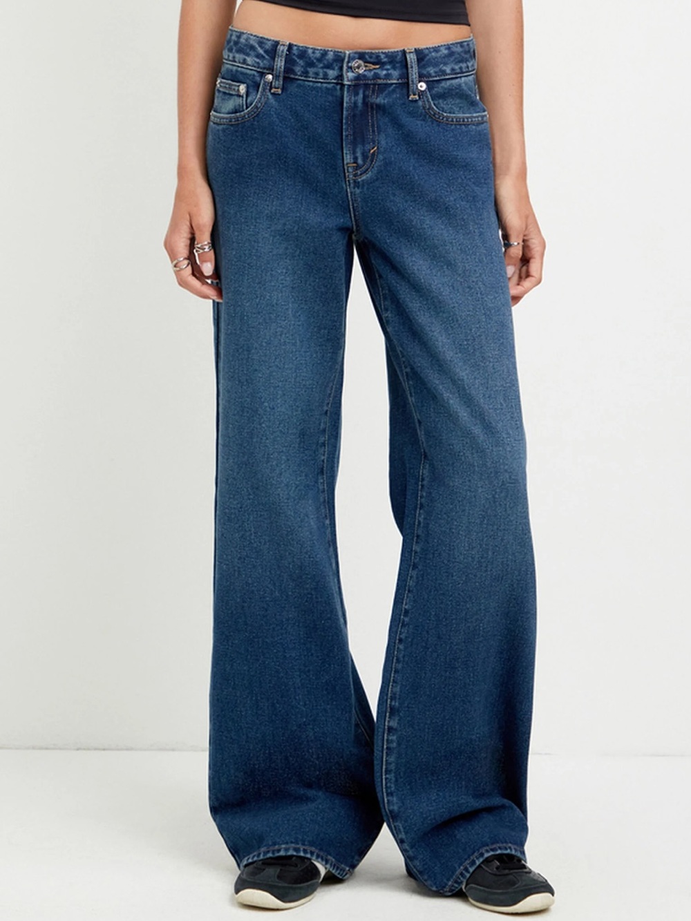 PacSun Casey Low Rise Baggy Jeans Dark Indigo Wash wide leg 29